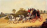 Henry Alken Mail Coaches on an Open Road painting